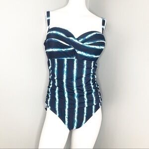 Togs swimwear blue tie dye one piece swimsuit